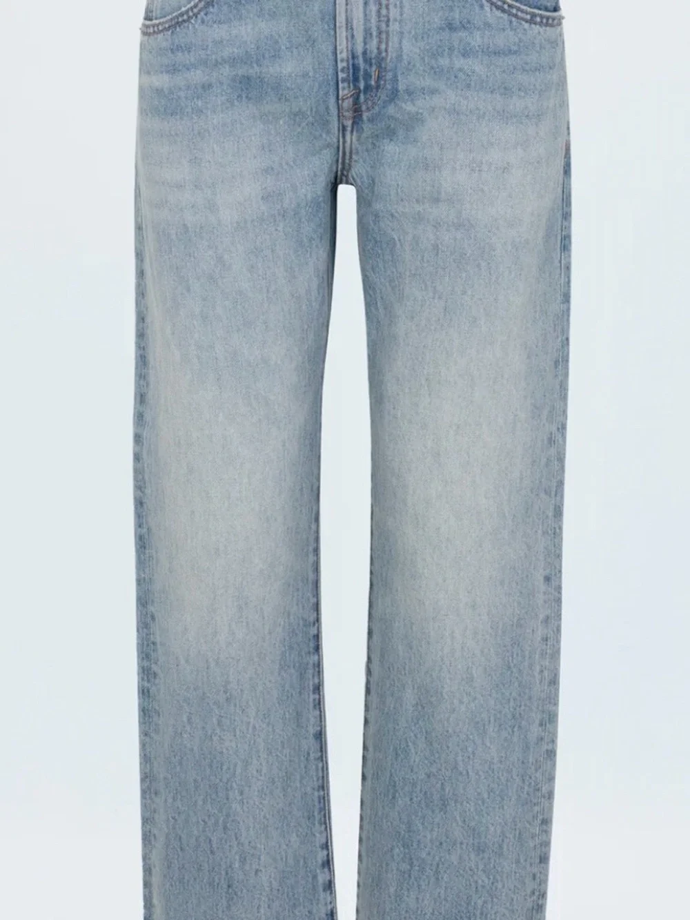 Pistola Lexi Mid Rise Bowed Straight Jeans in Bowie Light Wash Size 25 - Picture 12 of 12